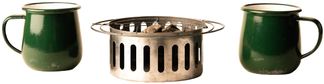 Fire pit and mugs