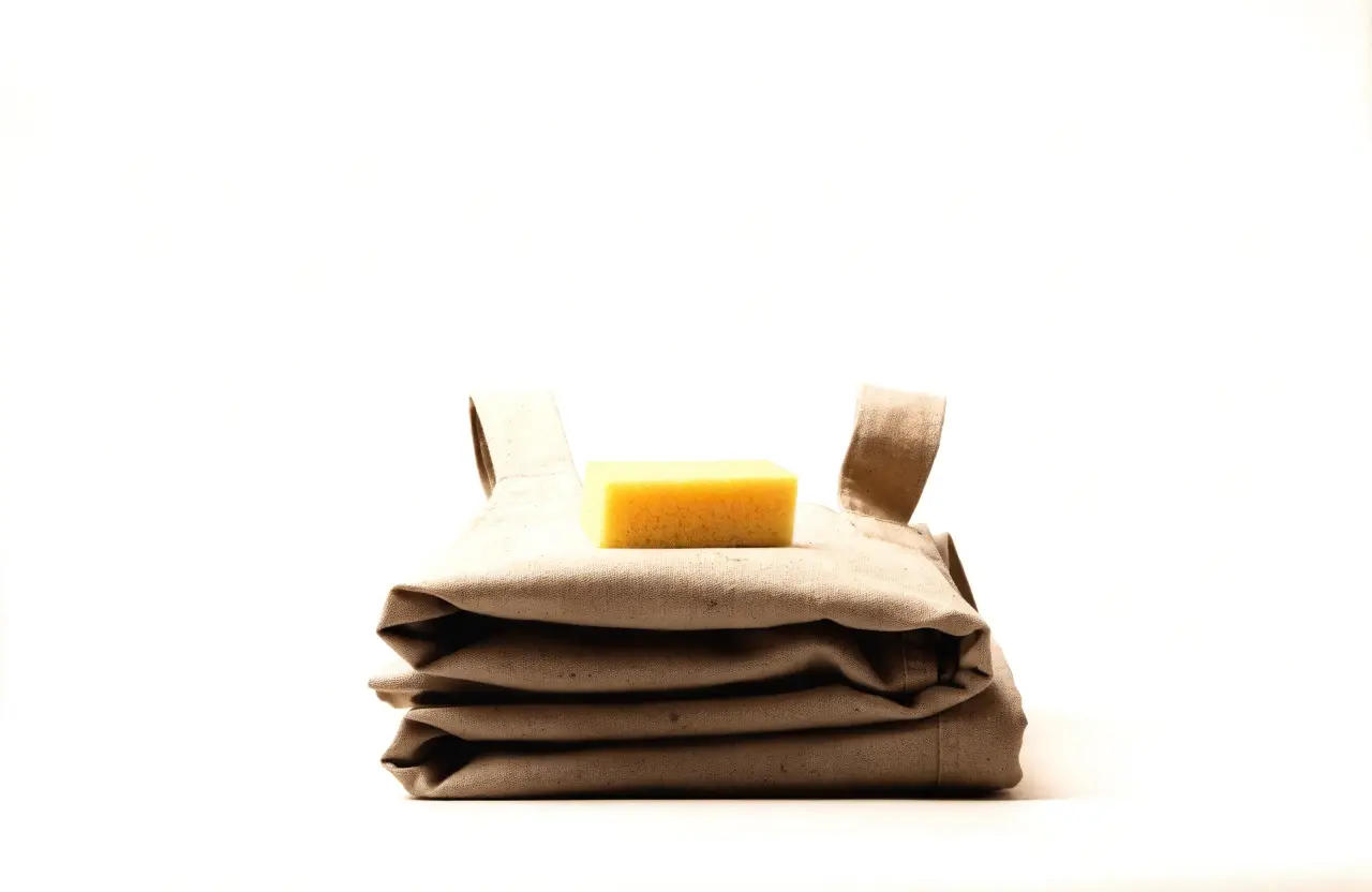 Canvas apron and sponge