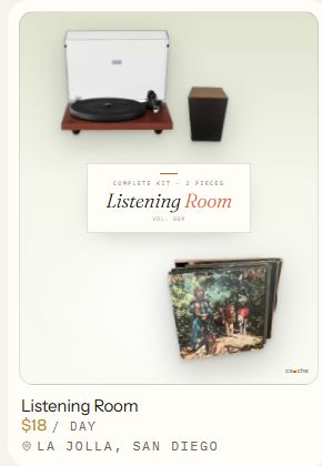 Listening Room listing card