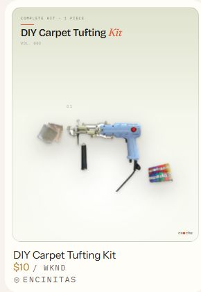 DIY Carpet Tufting Kit listing card