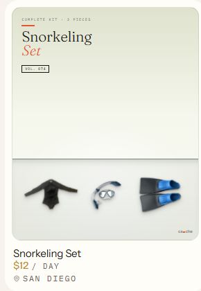 Snorkeling Set listing card