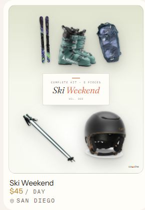 Ski Weekend listing card